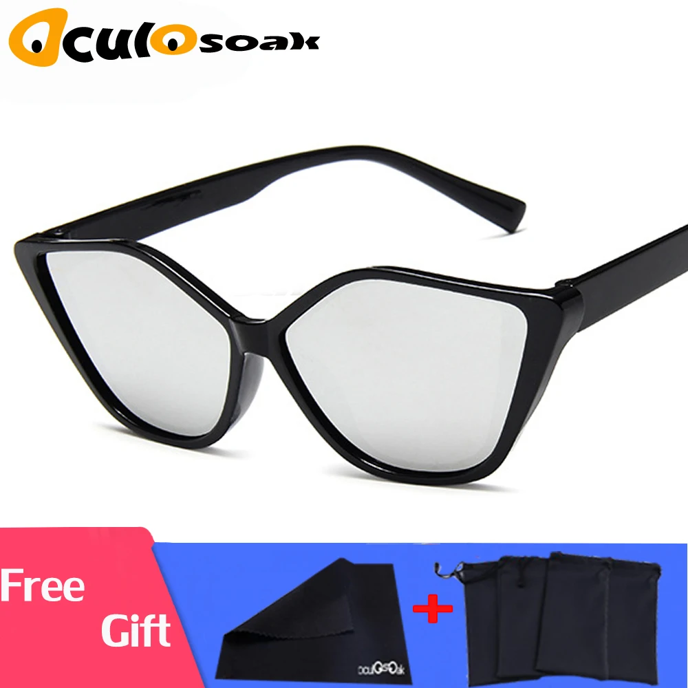 2019 New Cat Eye Sunglasses Sun Glasses Women Men Metal Frame Shade Female Eyewear Eyeglasses Color Clear Lens UV400 DD