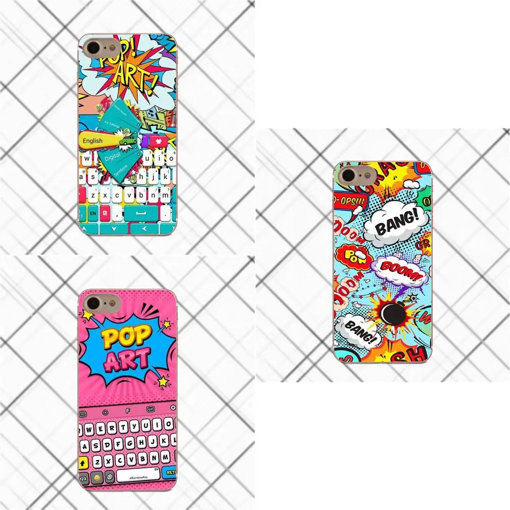

For Galaxy Alpha Core Note 2 3 4 S2 A10 A20 A20E A30 A40 A50 A60 A70 M10 M20 M30 Soft Silica Funny Keyboard Bang Pop Art