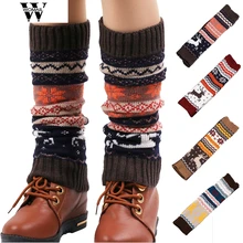 Новинка года; зимние женские модные гетры для девочек; Лидер продаж; низкая цена; гетры с рисунком снежного оленя; Лоскутные Гольфы; JUL19 feb30