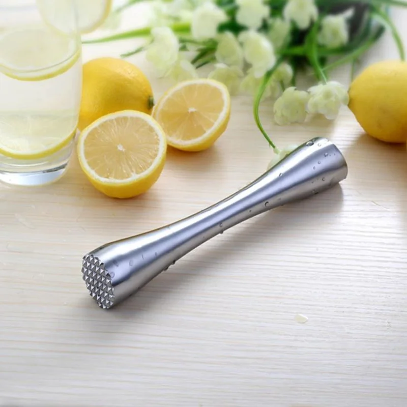 Stainless Steel Swizzle stick lemon Citrus Crushing Hammer Bartenders Tools Bar Broken Popsicle tools DIY Bar Tools F2721