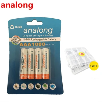 

Original Bateria AAA Batteries NI-MH 1.2V 1000mAh Low-Self Discharge aaa Rechargeable 3A Battery bateria + Storage Box For free