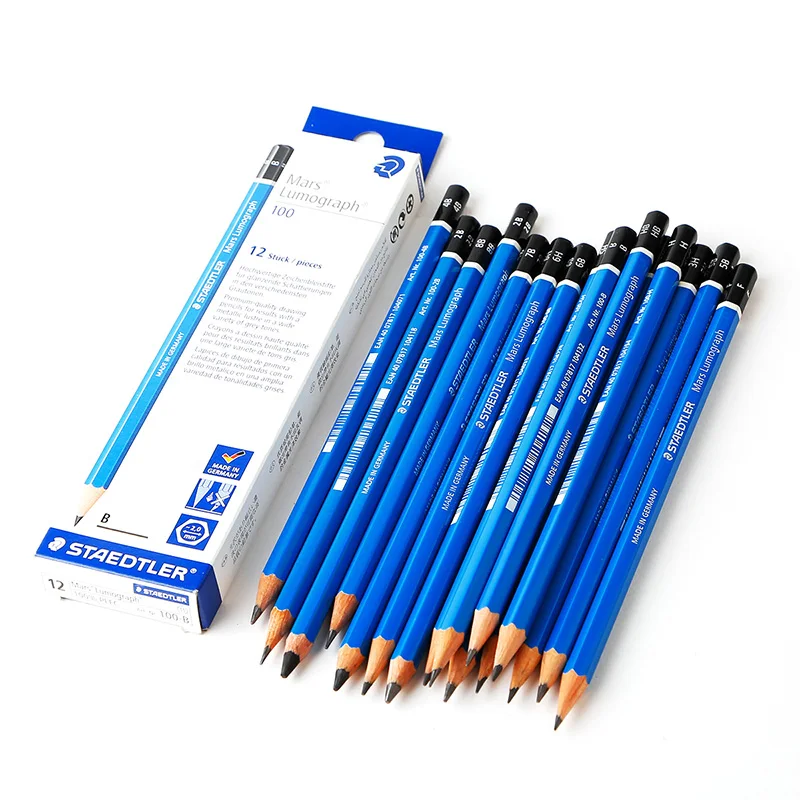 STAEDTLER 12 шт./компл. мульти серого B/2B/3B/4B/5B/6B/7B/8B/ч/2 ч/3 ч/4Ч/5 ч/6 ч/HB/ F письма набросок рисунок карандаши товары для рукоделия