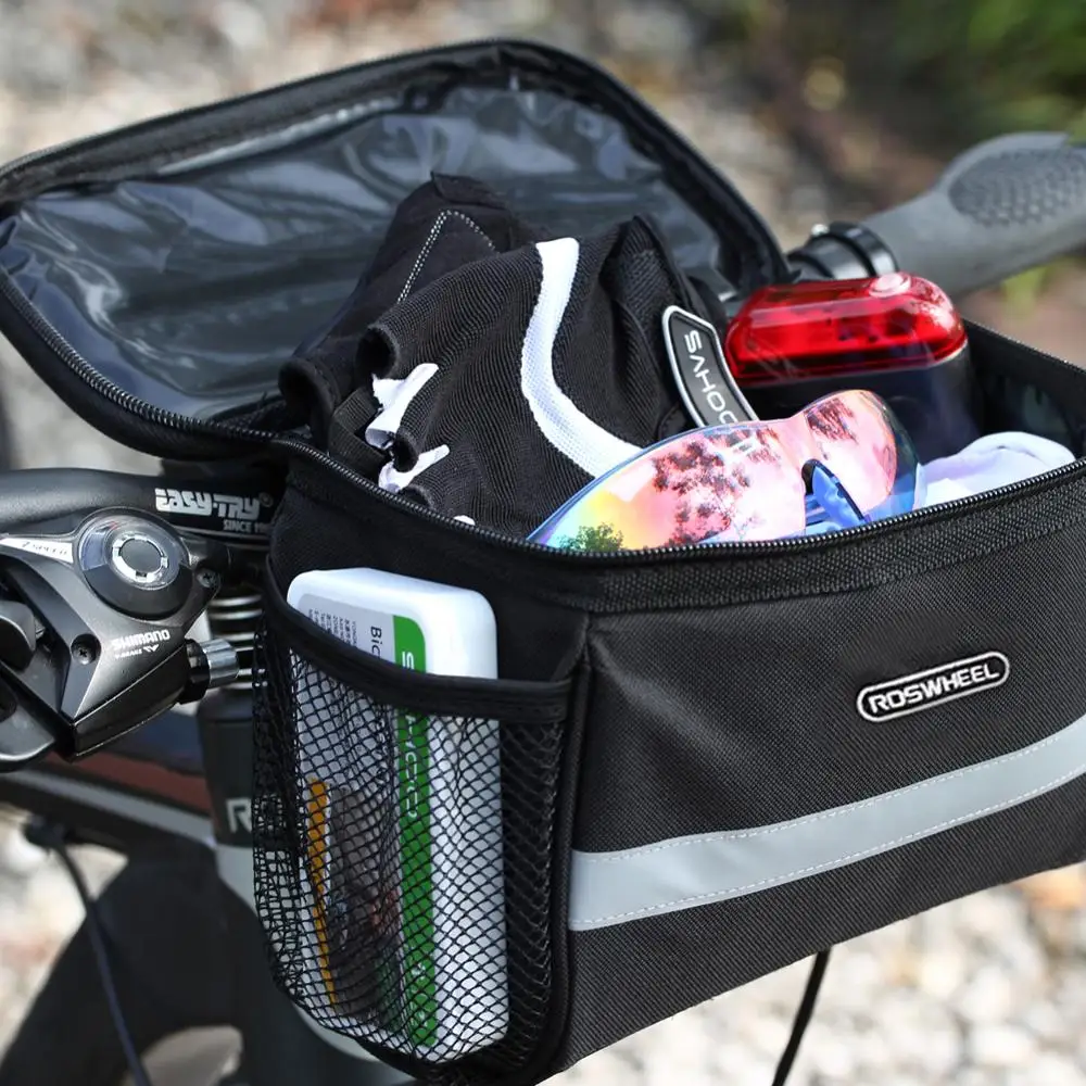 Съемная велосипедная сумка MTB, сумка на руль для шоссейного велосипеда, сумки на руль с сенсорным экраном, велосипедная Передняя труба, рама, седельные сумки для телефона для бутылок