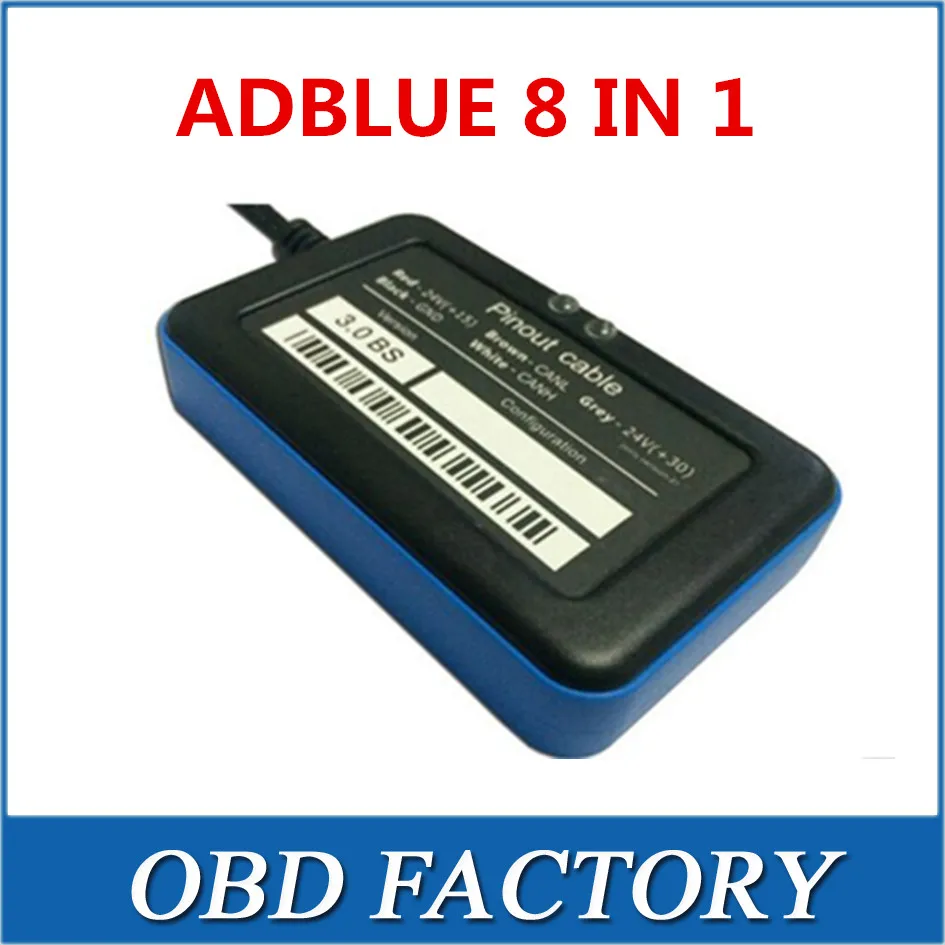 

DHL10PCS/LOTsupport Euro 6 A+quality 2015 Newest Adblue Emulator 8in1 v3 with Programing Adapter V3.0 with NOx sensor 8 in 1