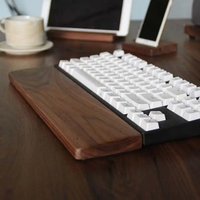 Newly Wooden Mechanical Keyboard Wrist Rest Pad Wrist Support Hand Pad for Mechanical Keyboard DC128