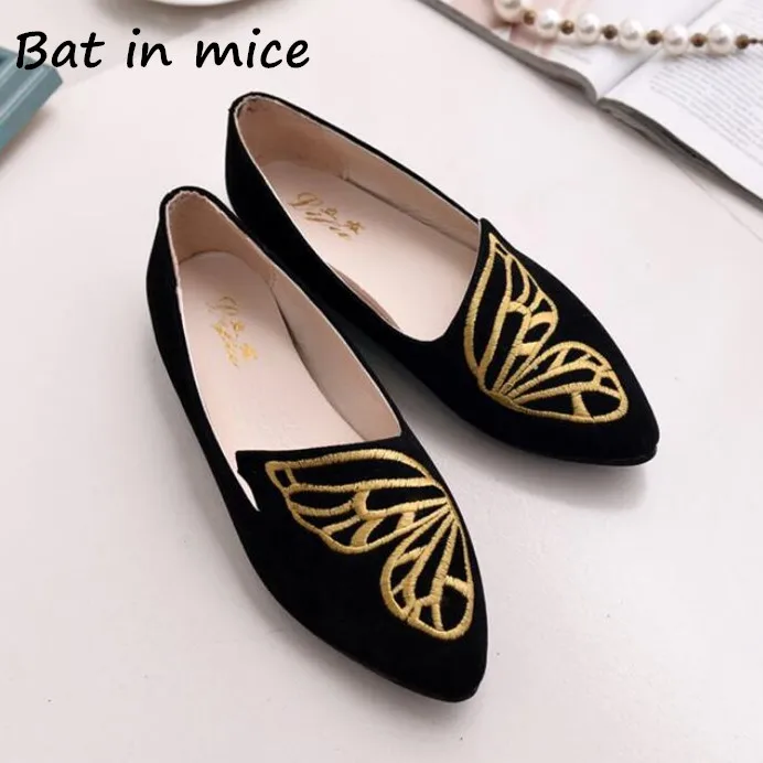 Korean Lady Ballet Flats 2017 Sweet Bow Pointy Toe Women's Flats Solid