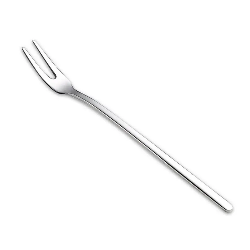 Stainless Steel Fruit Fork Two Tooth Dessert Fork Restaurant Cafeteria Home Party Food Serving