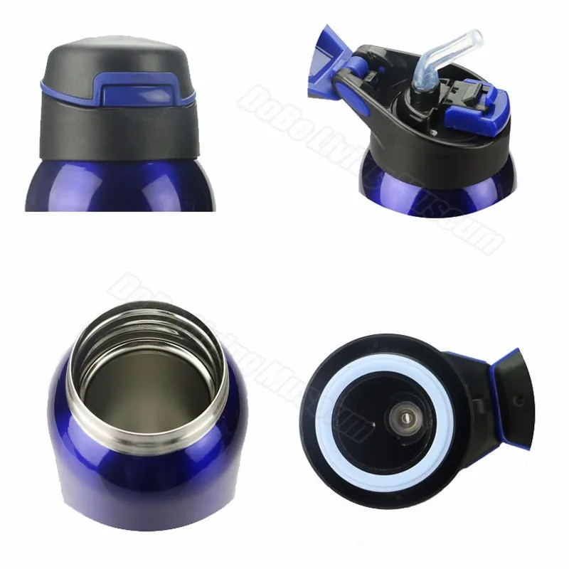 3 Colors 500ml Stainless steel bicycle water bottle Double wall Vaccuum Thermos Coffee cup Thermocup 3