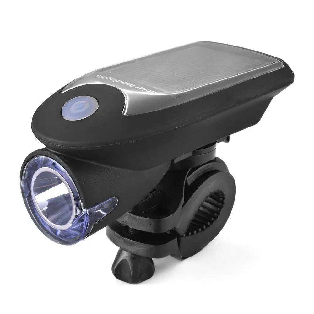 Solar Energy Rechargeable USB Bike Lights Flashing Front Head