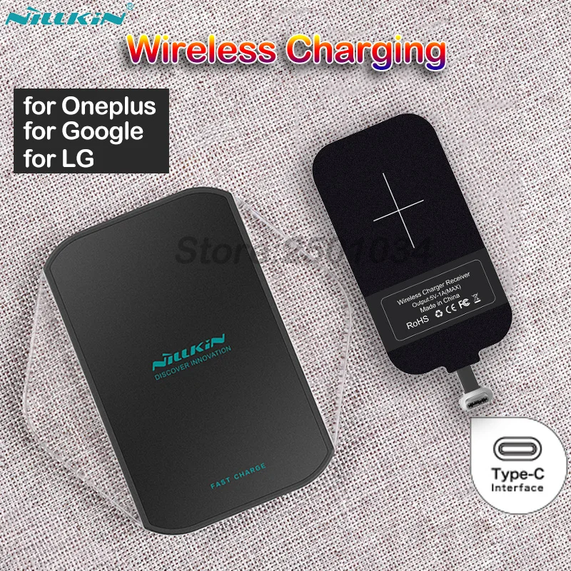 

Nillkin Qi Wireless Charging Type-C Receiver+Wireless Fast Charger for Oneplus 3 5 5T 6 for LG G6 G5 V20 for Google Pixel 2 XL