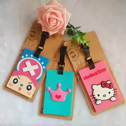 Новый hello kitty багажная бирка дорожные аксессуары мультфильм силикагель чемодан ID Addres держатель багаж интернат портативный этикетка