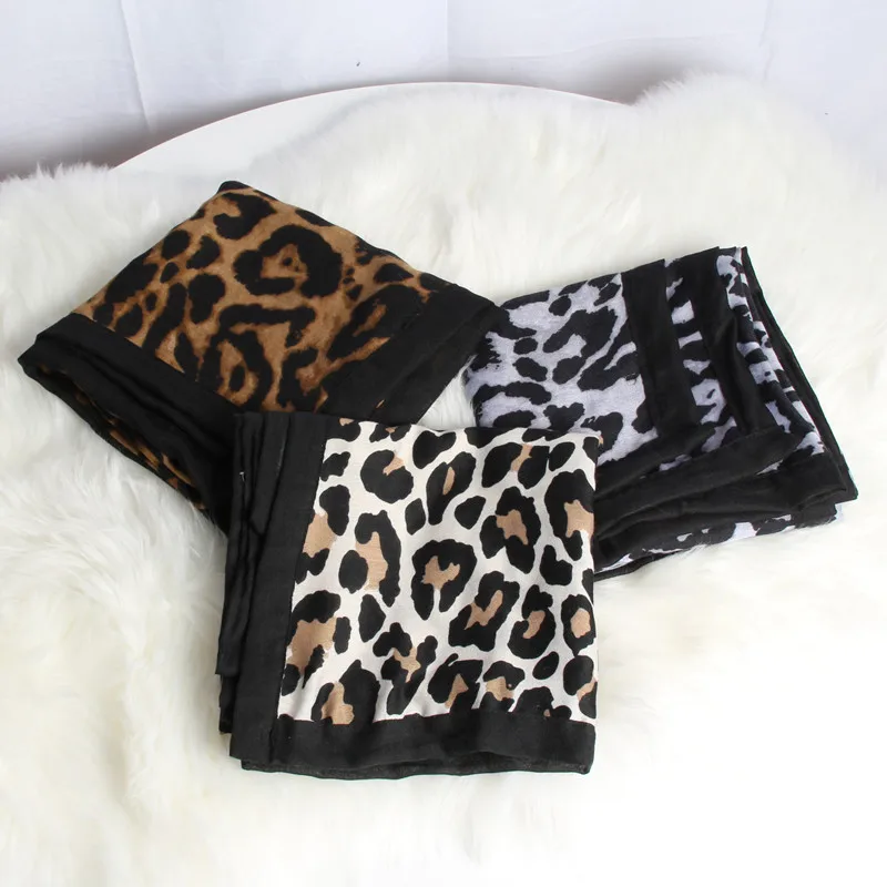 

Ladies Fashion Sexy Leopard Dot Viscose Shawl Scarf Autumn Winter Print Hijabs and Wraps Pashmina Stole Muslim Sjaal 180*90Cm
