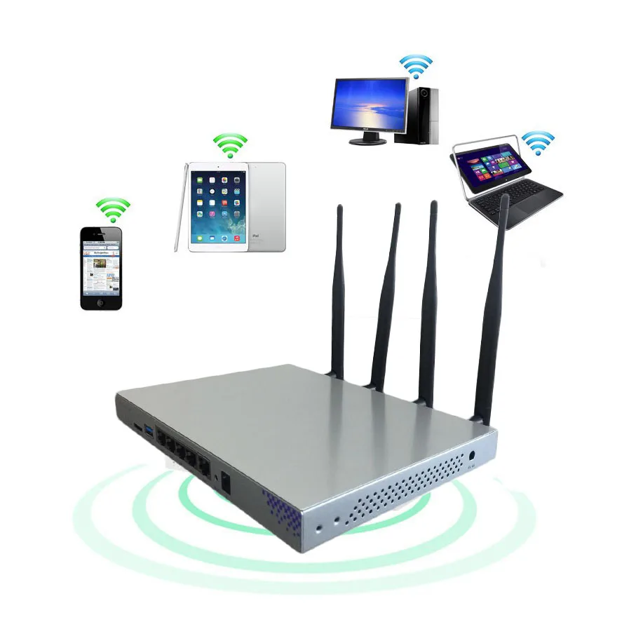 

OpenWrt 1200Mbps Wireless Router Dual Band 802.11AC Gigabit Wifi Router Chipset MT7621A Ruter 4*5dBi Antenna English Firmware