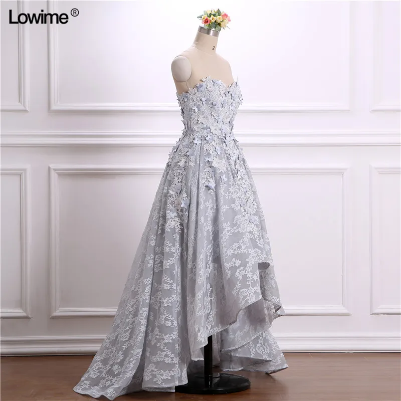 Fashion Prom Dresses 2018 Sweetheart Lace Appliqued vestido de festa Dress Elegant Hi-Lo Dress Prom (6)