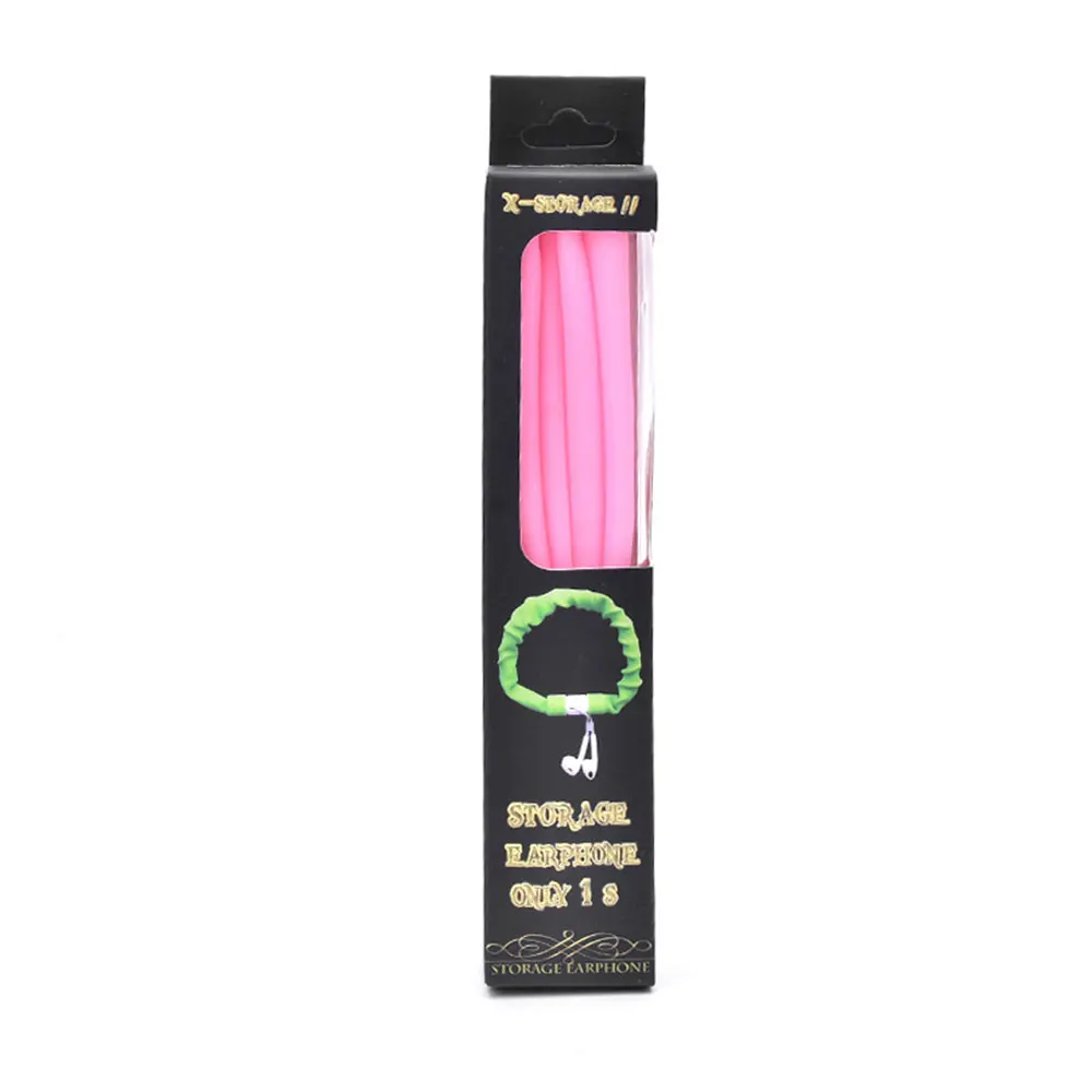 pink Портативный мини устройство для сматывания шнура от наушников сматывающее устройство для шнура для наушников ремешок для проводов гарнитура устройство для сматывания шнура питания и мягкой проволоки телескопический - Цвет: pink