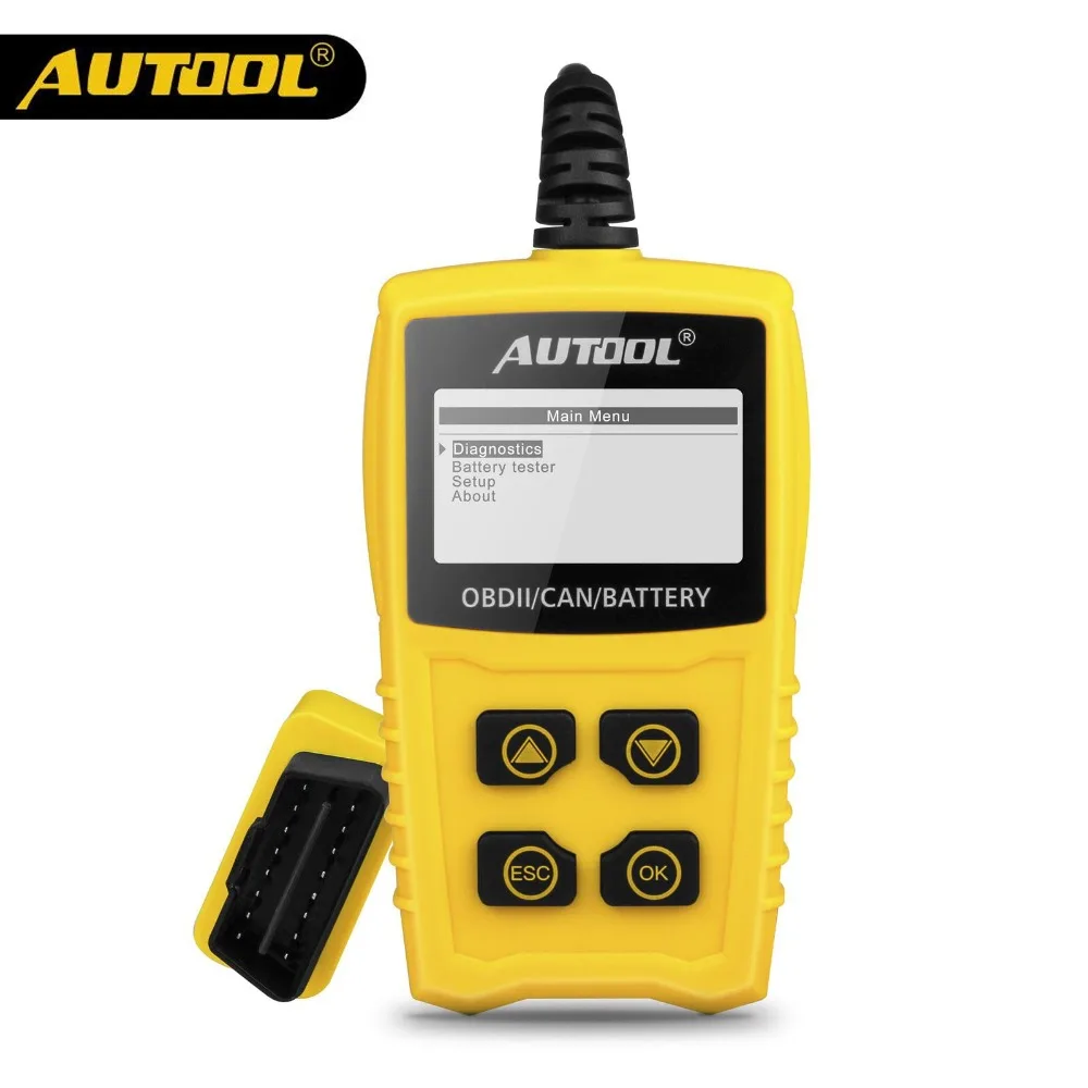 AUTOOL OBD2 считыватель кодов сканирующая Автомобильная диагностика obd ii сканер Авто