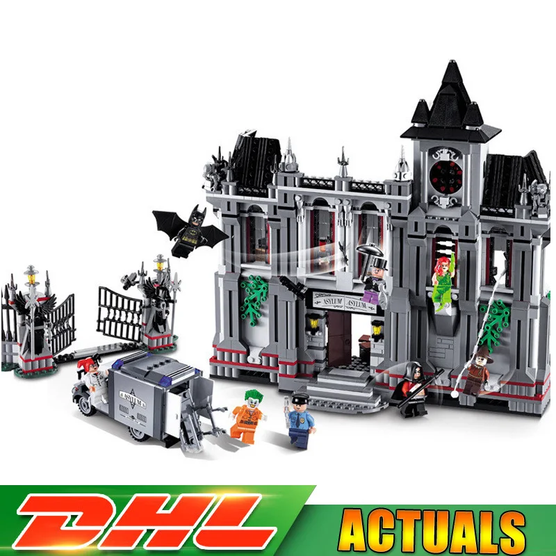 

DECOOL 7124 1685 Pcs Genuine Marvel Batman Movie Arkham Asylum Model Building Blocks Bricks Toys Compatible LegoINGlys 07055