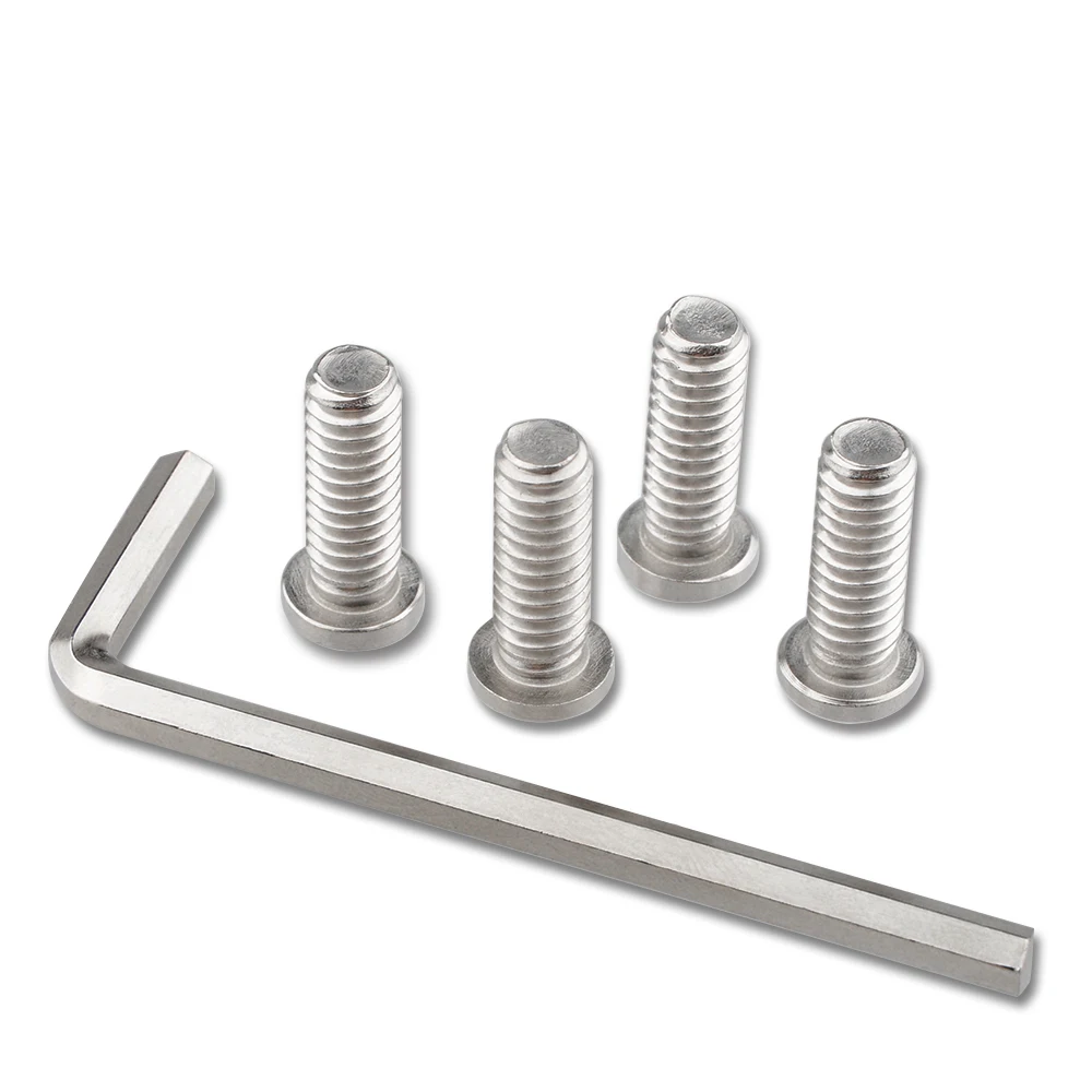 CAMVATE 1/4" Male Threading Hexagon Socket Head Chamfered Edge Screw