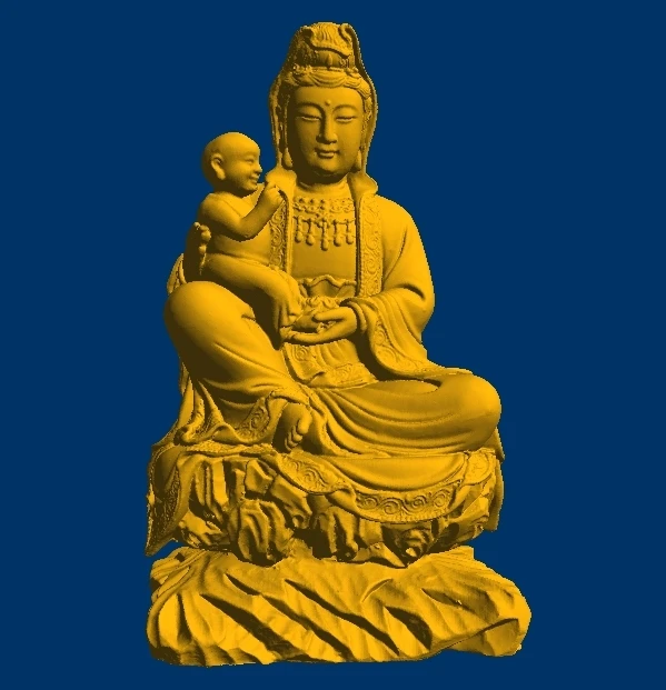 3D модель рельеф STL модели форматов файлов Goddess of mercy Guanyin holding the child 23 | Инструменты