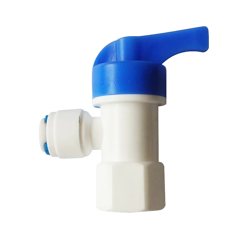 Water Filter Parts 1/4" Tank Angle Ball Valve for Tube Quick Connect