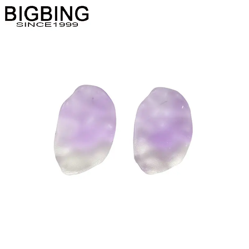 

Z063 BIGBING jewelry fashion light purple claer resin stud earrings set fashion stud earring fashion jewelry high quality