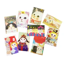 80 шт./лот, милые Мультяшные открытки с кошками, Набор подарочных открыток, открытка