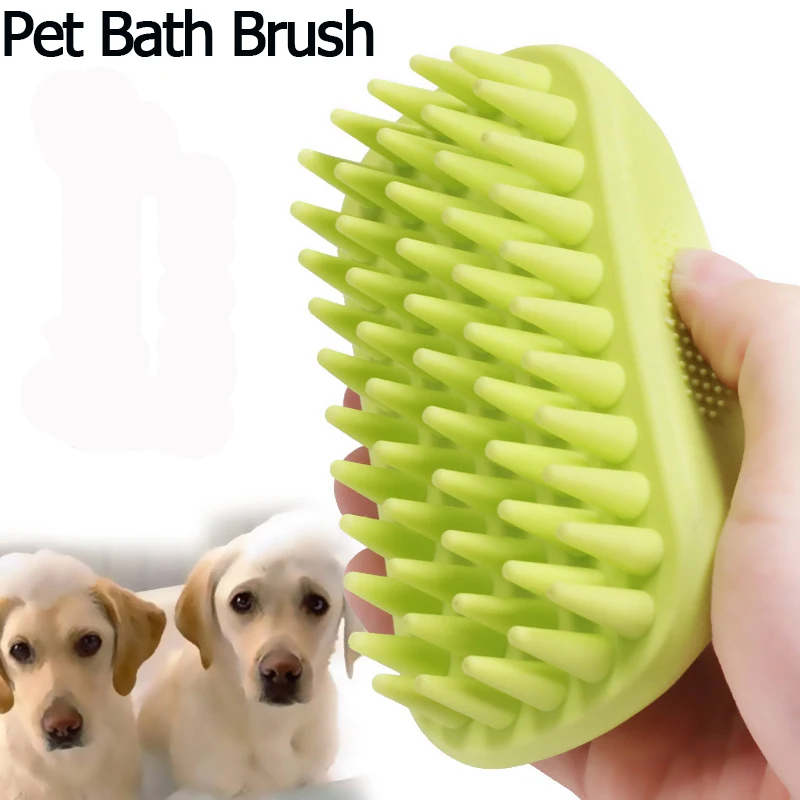 

Pet Cat Dog Bath Shampoo Brush Pet Silicone Massage Comb For Long & Short Hair Medium Large Pets Dogs Cats Grooming Tools