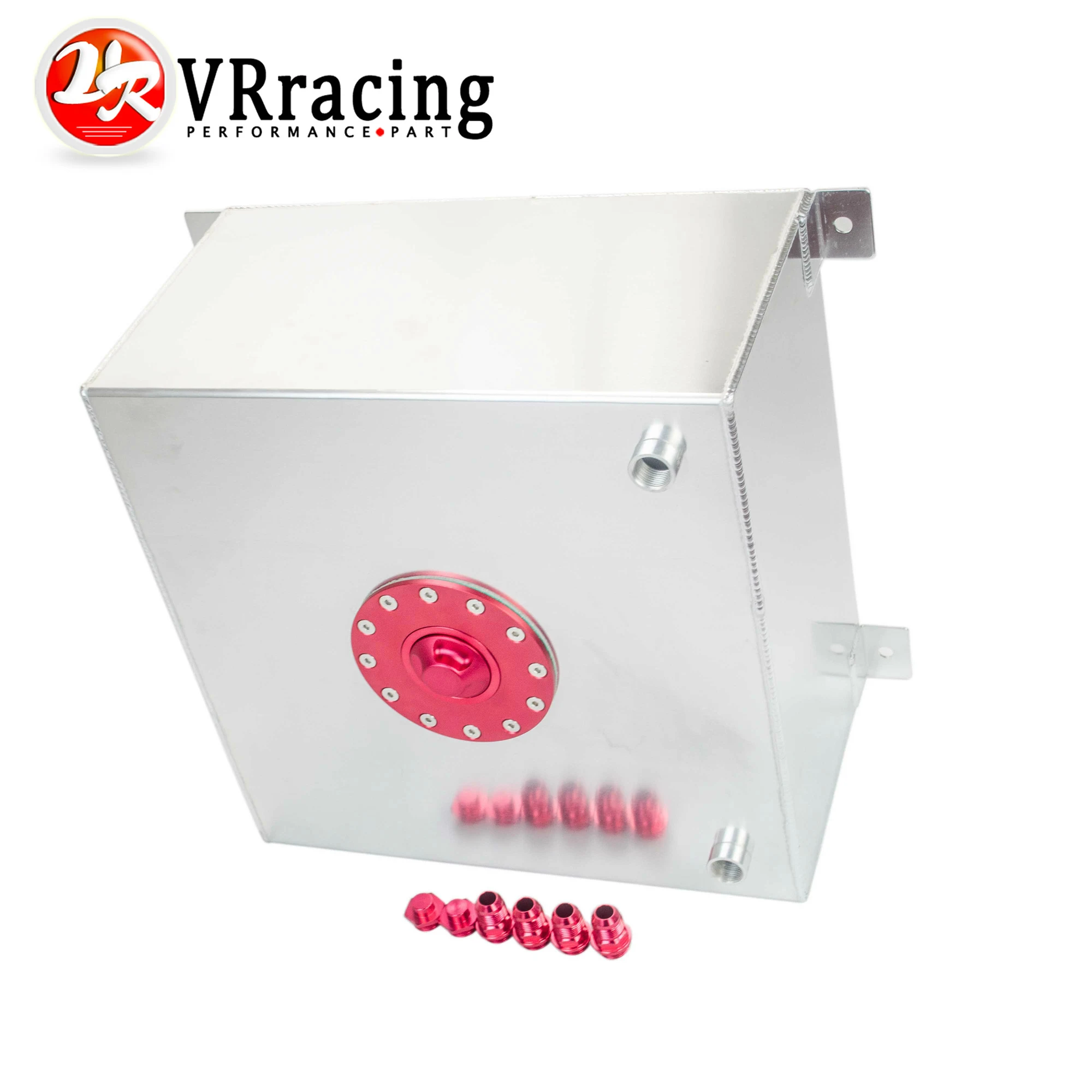 

VR RACING - 15 GALLON/56.8L RACING ALUMINUM GAS FUEL CELL TANK WITH BILLET RED CAP FUEL SURGE TANK VR-TK72