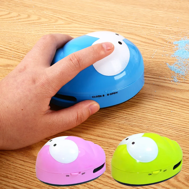 Cute Mini Cartoon Desk Table Dust Keyboard Dust Vacuum Cleaner Sweeper Unique Small Vacuum Hand Held Sweeper For Home Office