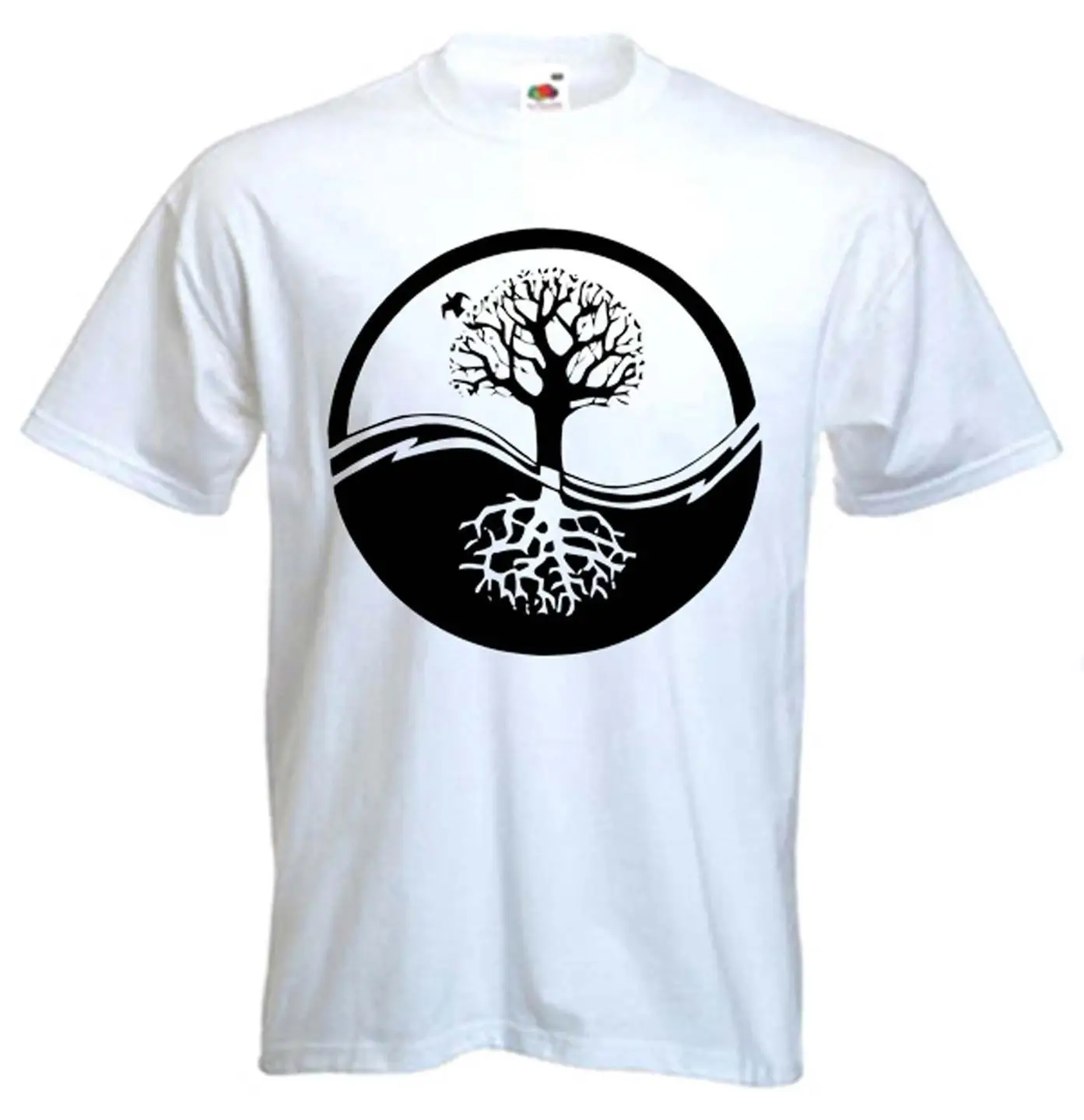 YIN &amp YANG TREE OF LIFE Футболка-Wicca Pagan Druid Taoism Zen медитация джинсовая одежда camiseta?