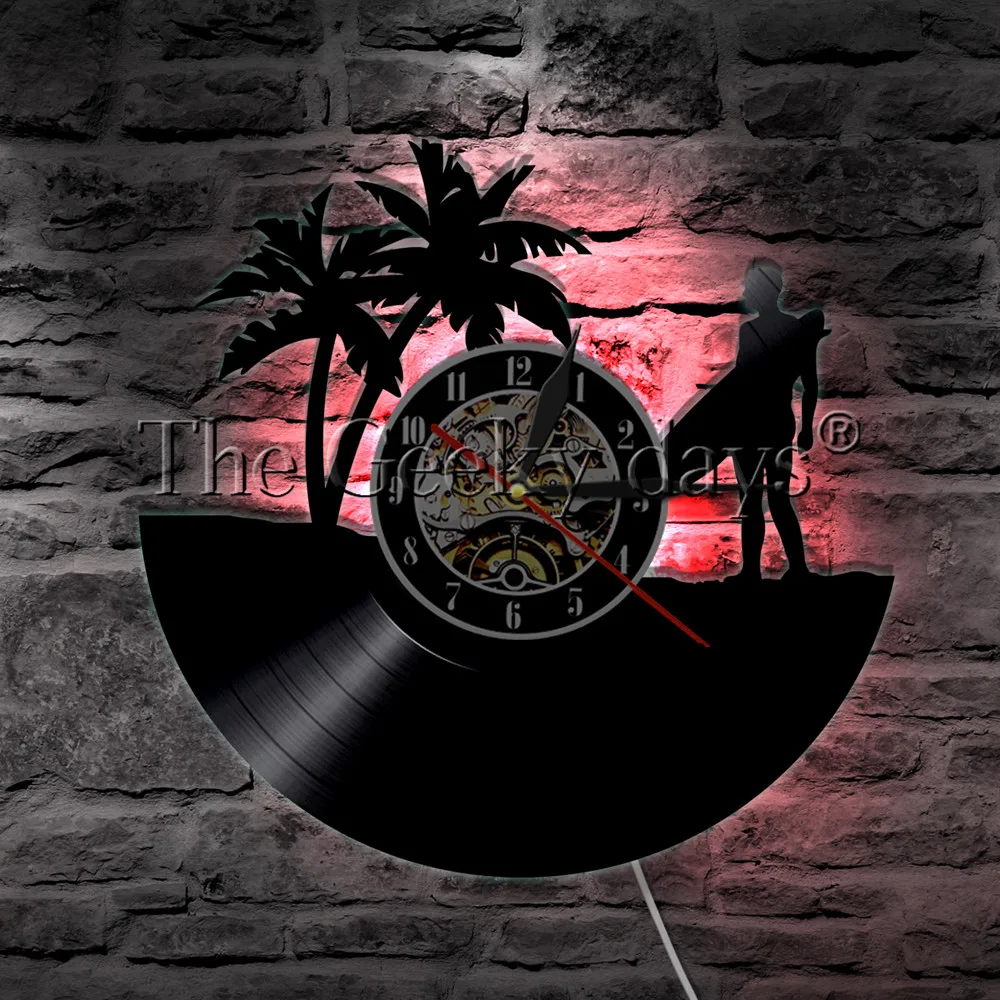 1 шт. настенные часы с виниловой пластиной для серфинга|wall clock|record wall clockvinyl record clock |
