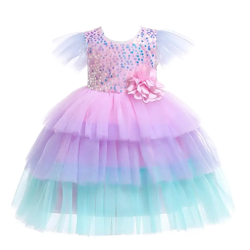 Платье для девочек; Одежда для девочек; элегантное праздничное платье-пачка принцессы с блестками; Детские платья для маленьких девочек; свадебное платье; vestido infantil