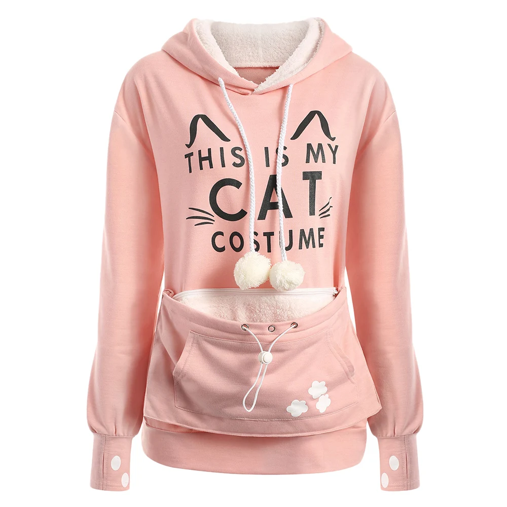 sweater with cat pocket