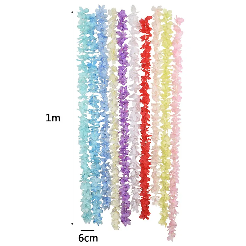 1 м Искусственные цветы лозы шёлковая Гортензия ротанг, искусственные Глициния DIY свадебная АРКА домашняя декоративная настенная вешалка фон цветы