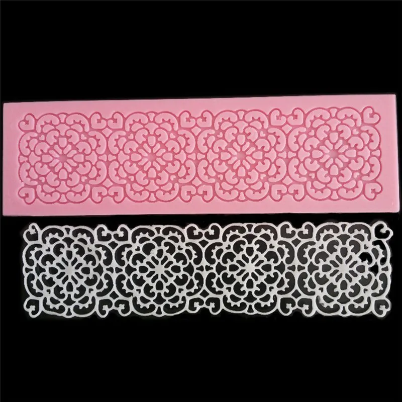 

Fashion Lace Silicone Mold Mould Craft Fondant Mat Cake Decorating Baking Tool