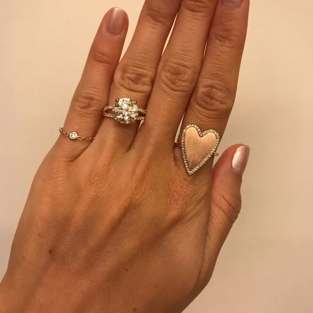 Boho Vintage Punk Antique Big Heart Ring Midi Finger Rings for Women Bohemian Knuckle Ring Set Love Jewelry Anillos