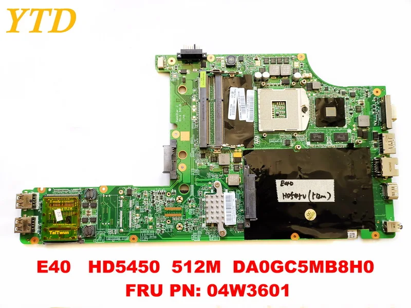 الأصلي لينوفو E40 اللوحة المحمول E40 HD5450 512 M DA0GC5MB8H0 FRU PN 04W3601 اختبار جيد شحن مجاني