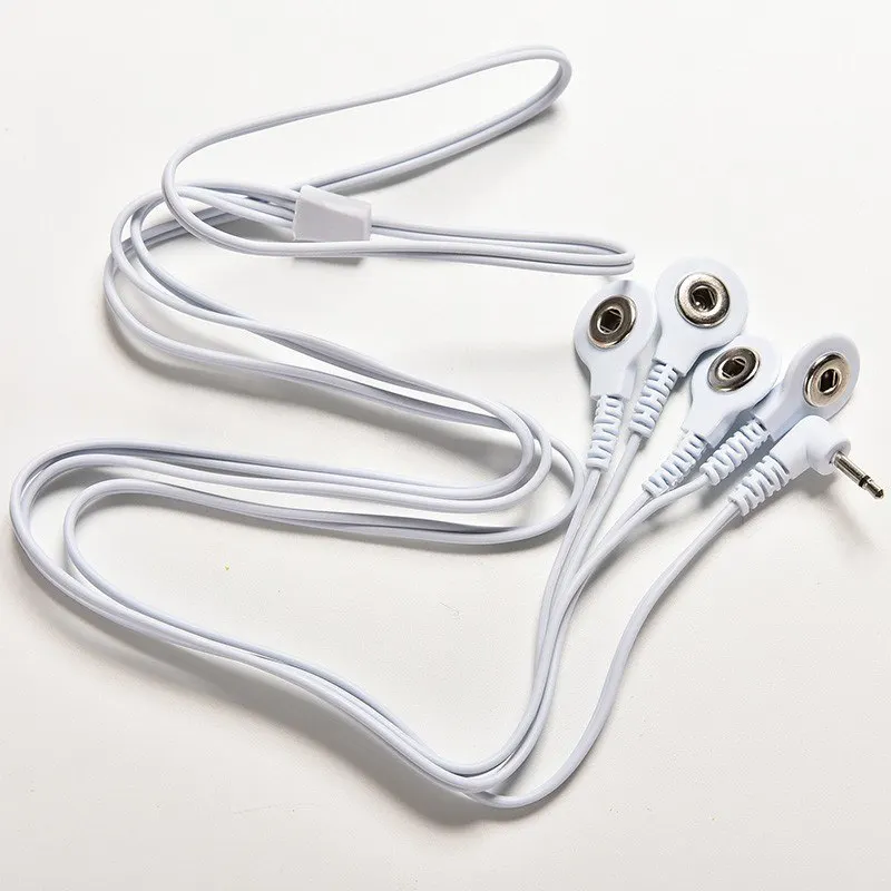 

4 Buttons 2.5mm/2 Buttons 3.5mm Electrode Wires Replacement Electrode Lead Wires Connector Cables Connect Physiotherapy Machine