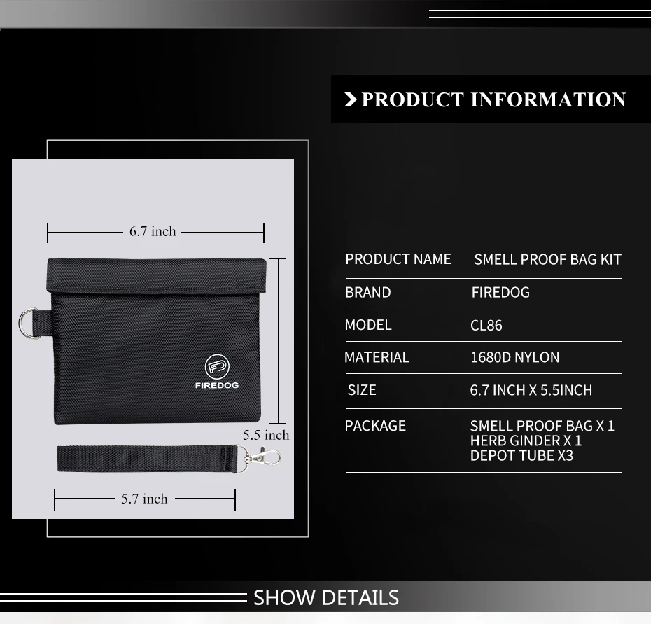 Smell proof bag