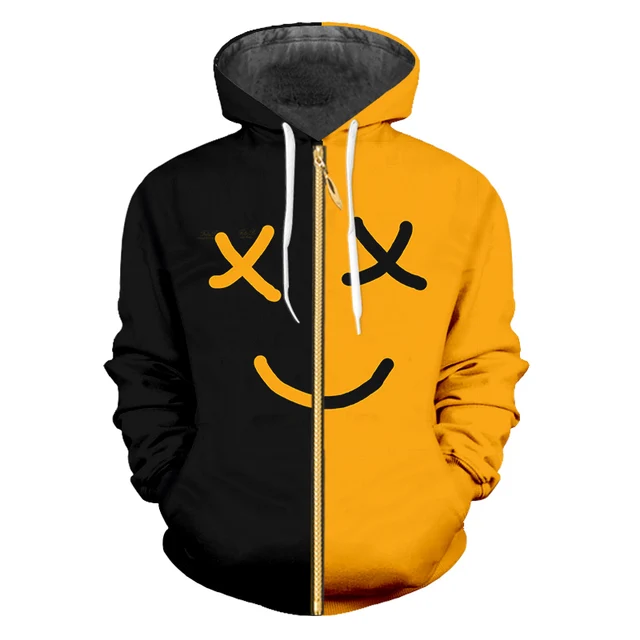 hoodie black yellow