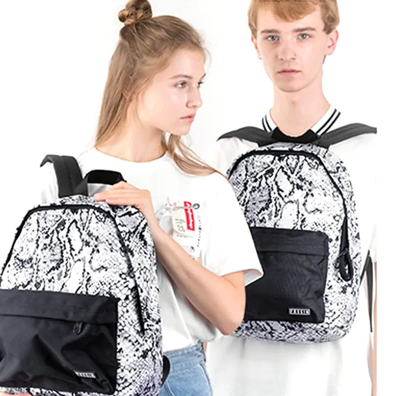 

FREEIN Printed Backpack Women Men Bag 15 Inch Waterproof Polyester College Casual Teenage School Style Student Capacity Knapsack