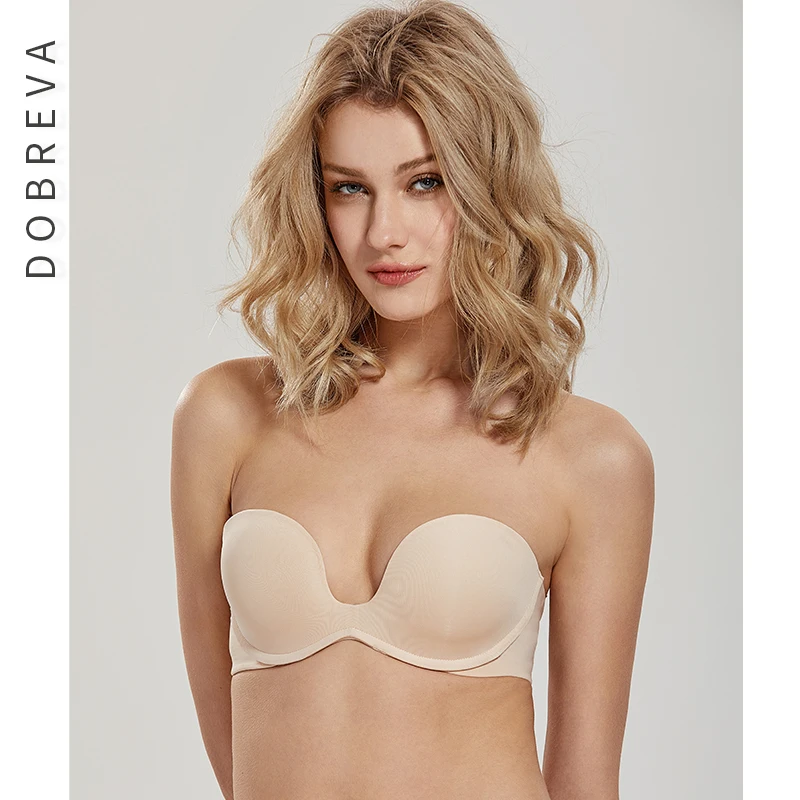 Goedkoop Dobreva Vrouwen Push Up Multiway Strapless Beha Plunge Ondergoed