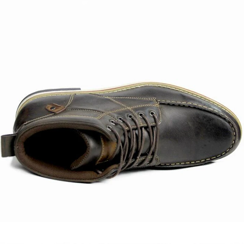 Botas Deve Até Toe Dos Retro Ter Big Homem Casuais 12 Coffe Montaria 13 Inverno Couro Eua Recomendar Rendas De Oxfords Size Rodada Homens PqtIqd