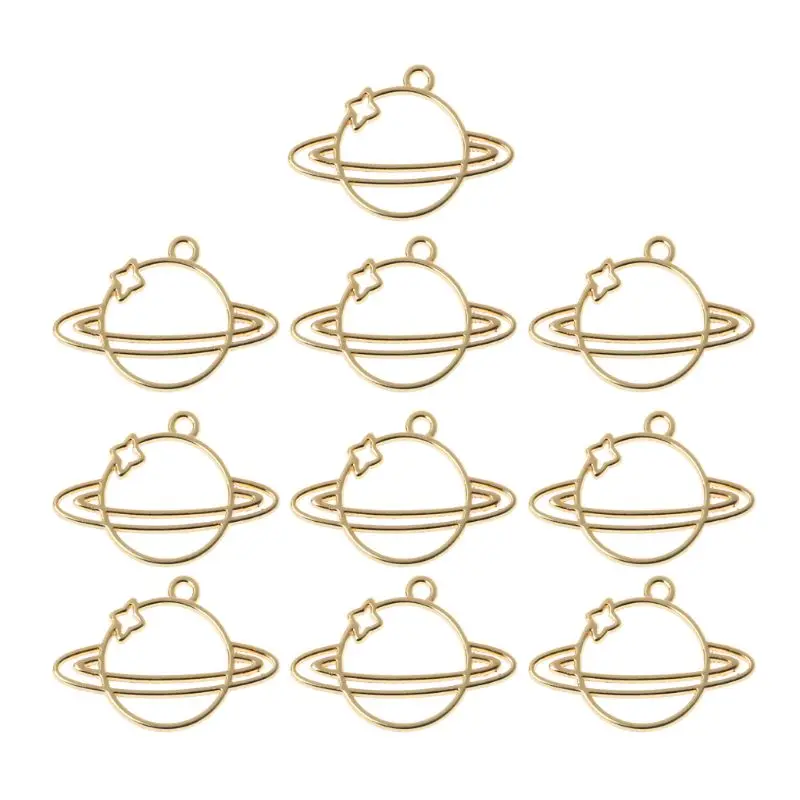 

10Pcs Planet UV Blank Frame Pendant Open Bezel Setting Resin Earring Jewelry DIY W2952001