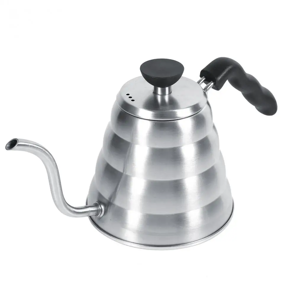 

Coffee Pot 304 Stainless Steel Gooseneck Tea Pot Manual Coffee Drip Maker Infusion 1L Whistling Kettle Coffee Maker Accessories