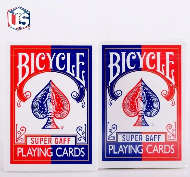 Goede Gratis verzending Top Kwaliteit 1 DECKS Fiets Super Gaff V2 (blauw of rood) 15 Editie Speelkaarten Goocheltrucs Close up