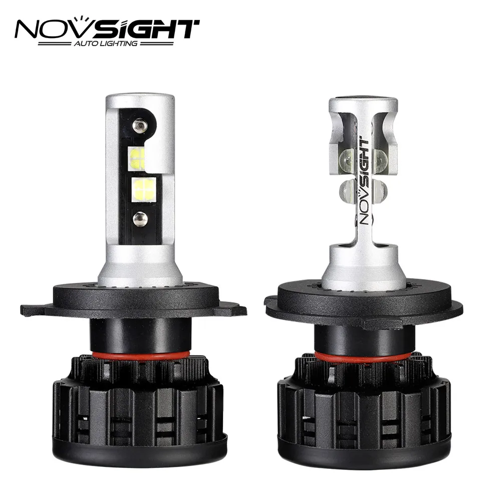 

NOVSIGHT 2pcs IP68 waterproof,dustproof and long lifespan led car lights 6500k 12v 24v 10000lm h4 h7 h8 h11 led lamp with lens