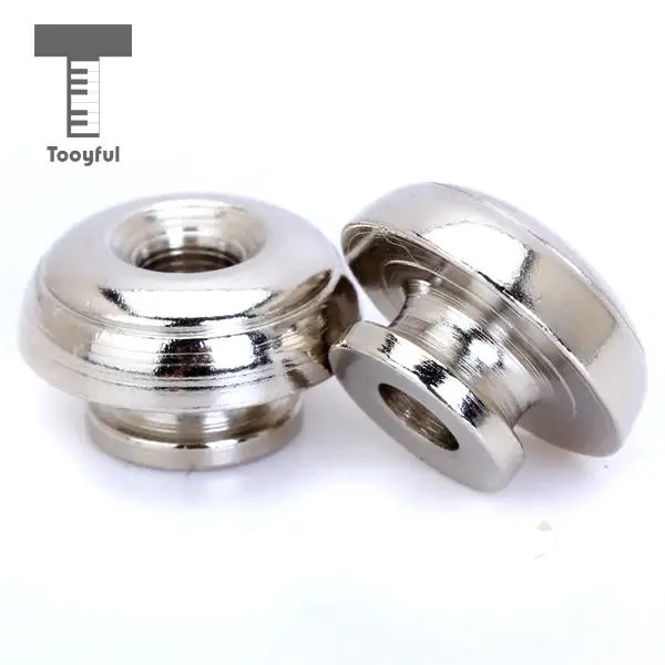 Tooyful 2pcs Chrome Steel Strap Locks Straplocks with Mushroom head for Banjo Mandolin Guitar Quality Accessories 