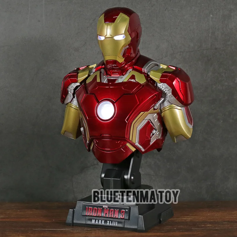 

Anime 1/4 Scale Painted Figure Iron Man Bust Lightable Action Figure Light Ver. MK43 PVC figure Toy