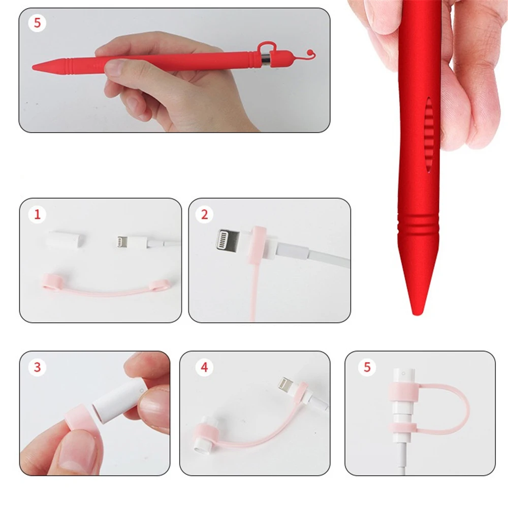 Мягкий силиконовый пенал для iPad Pencil Touch Pen Cover Holder ручка-стилус защитный чехол с ремешком против потери